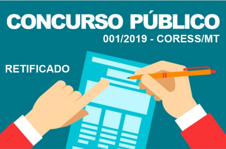 Coress/MT altera nmero de vagas e remuneraes do Concurso Pblico N 001/2019